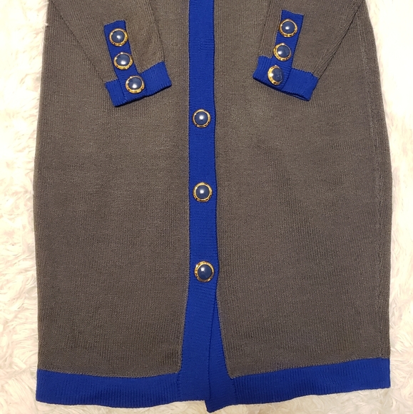 COPY - St.John By Marie Gray Knit Sweater Dress - Picture 6 of 7